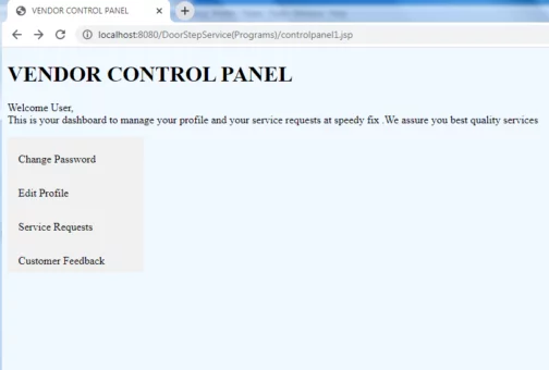 Door Step Service - Java JSP Project