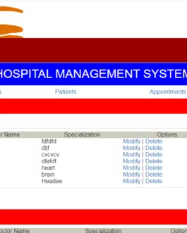 Hospital Management System – PHP Project