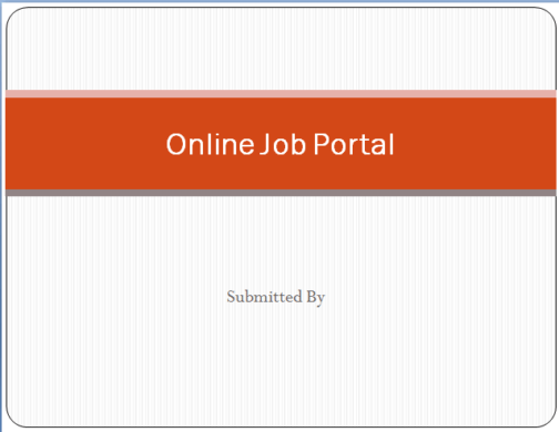 Online Job Portal - Project Presentation