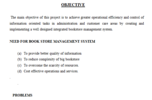 book management system project report